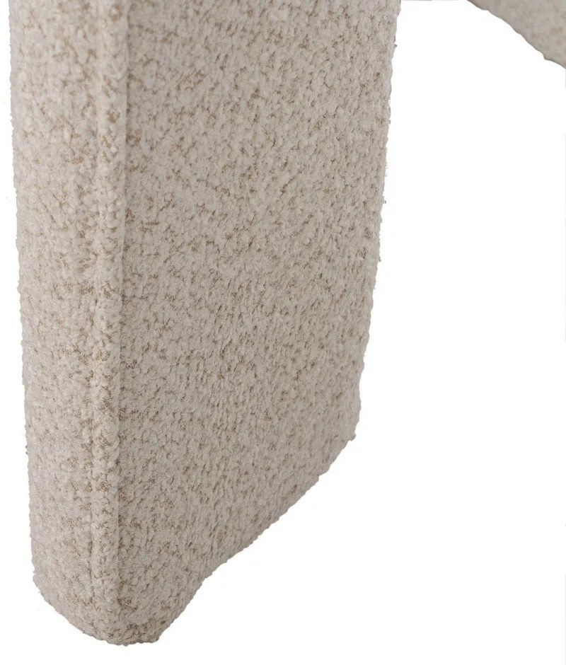 Béžové kreslo z textílie buklé – Ixia