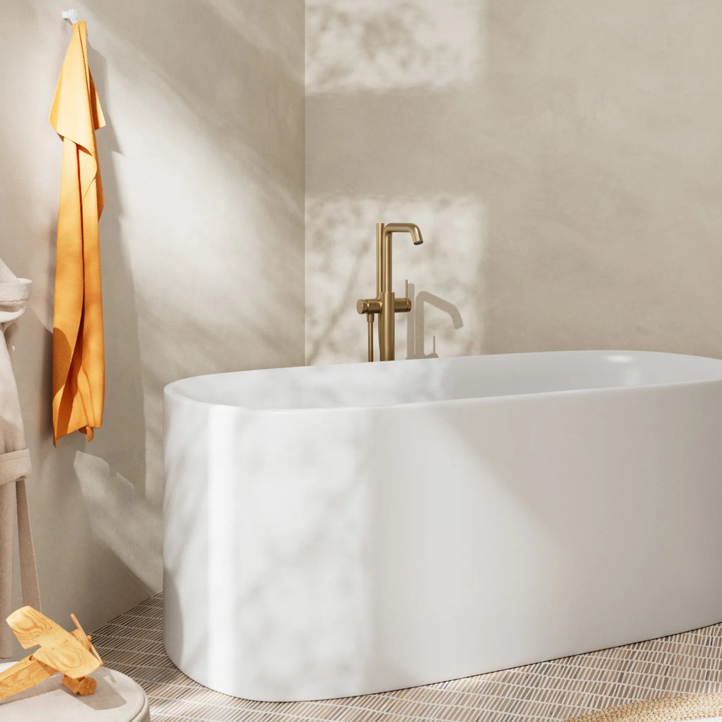 Hansgrohe Tecturis S, páková vaňová voľne stojaca batéria na podlahu, kartáčovaný bronz, HAN-73440140