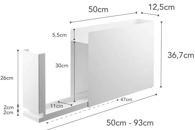 Kovový kuchynský organizér Tower – YAMAZAKI