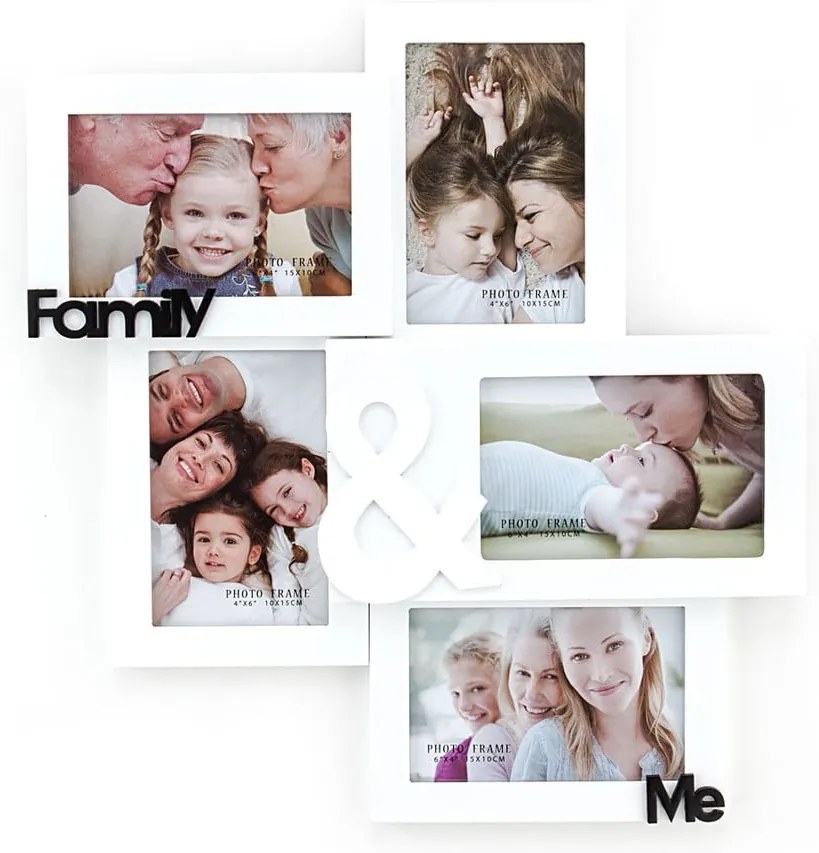 Drevený nástenný fotorámik Tomasucci Family And Me, na fotografie 10 × 15 cm