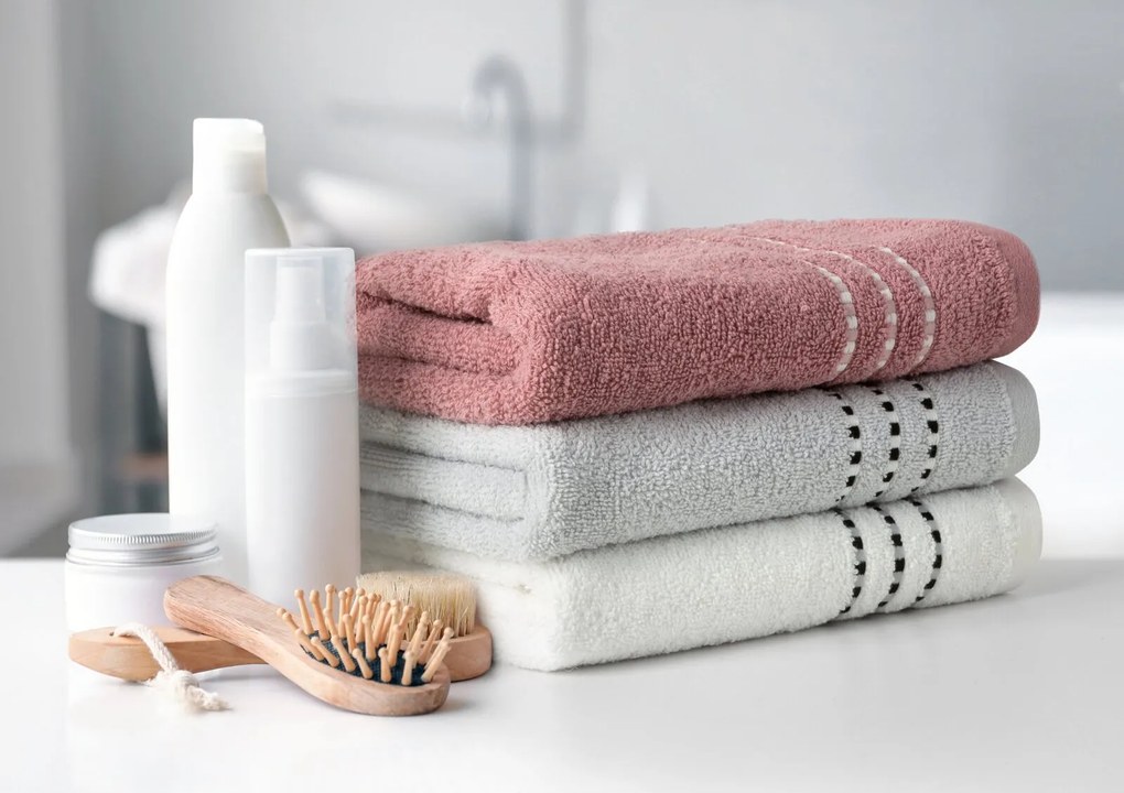 FROTÉ UTERÁK FIORE 30X50 CM SVETLORUŽOVÁ