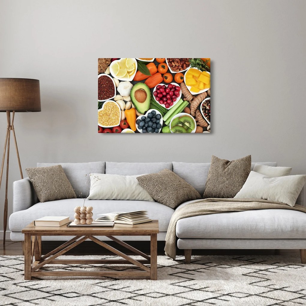 Obraz - Zdravé potraviny (90x60 cm)