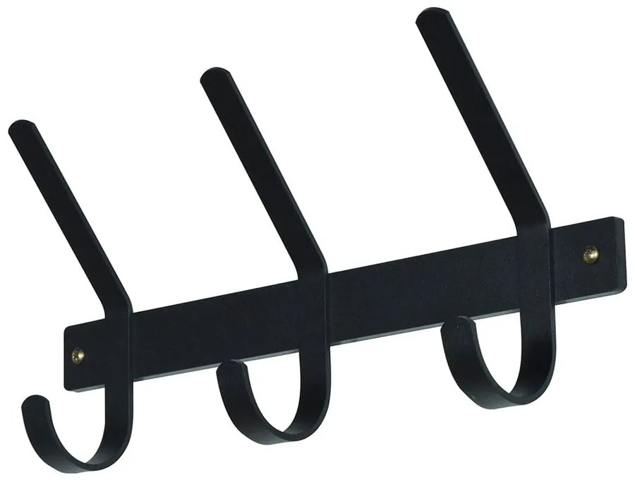 Čierny kovový nástenný vešiak 40 cm Dexter – Spinder Design