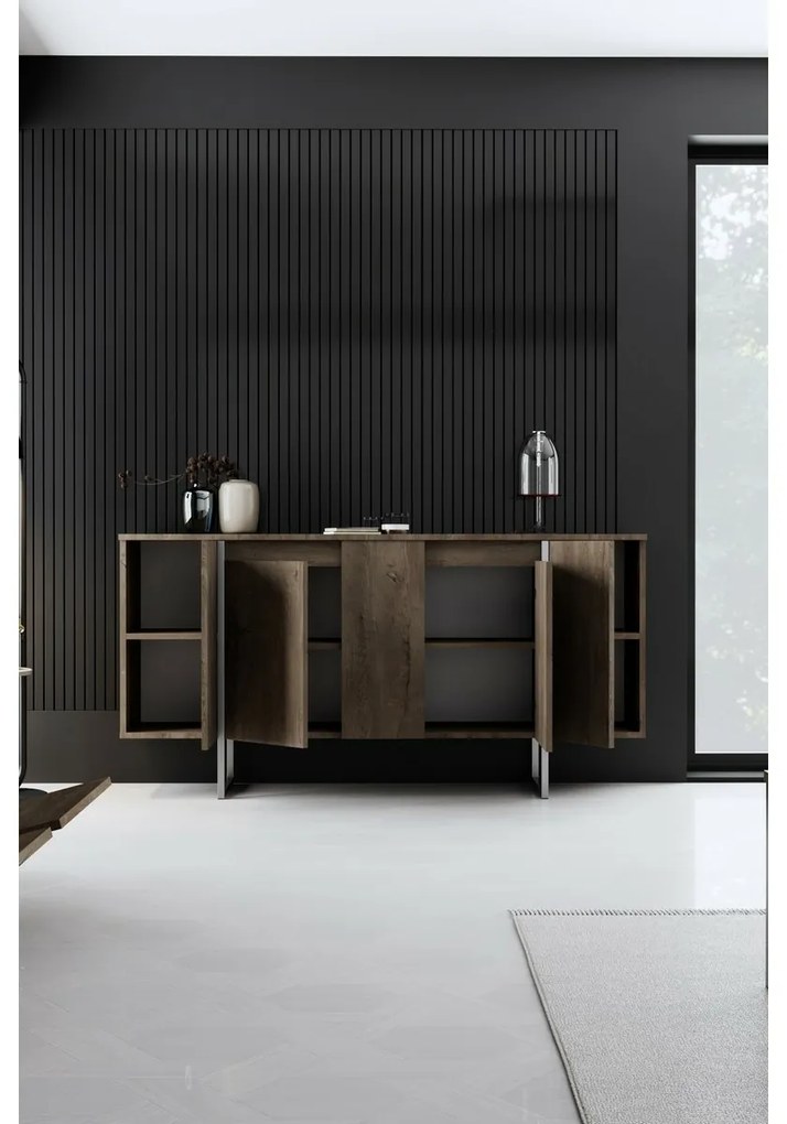 Skrinka Luxe Walnut and Silver