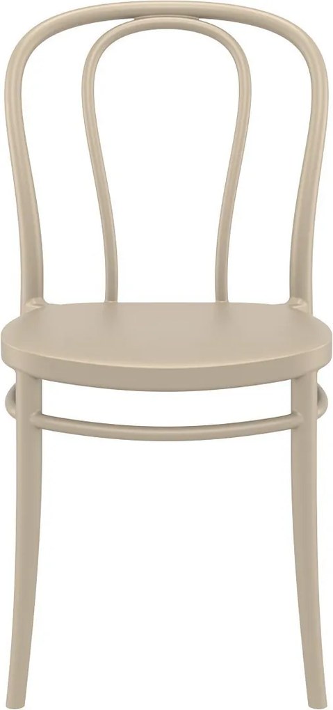 VICTOR záhradná stolička bez podrúčok taupe