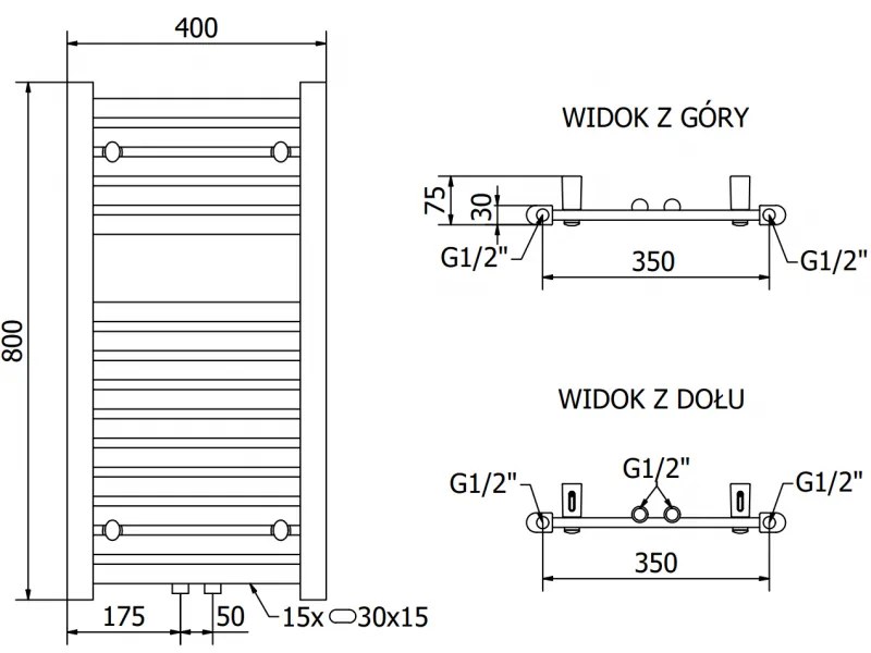 Mexen Hades, elektrické vykurovacie teleso 800 x 400 mm, 300 W, biela, W104-0800-400-2300-20