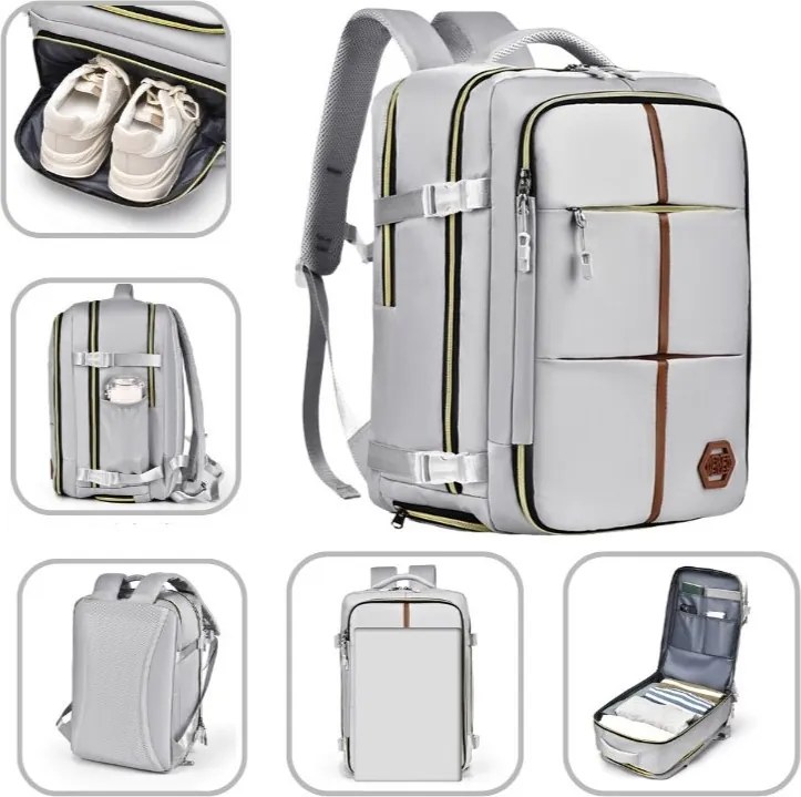 Vodoodolný batoh do školy, na cestovanie a šport sivá