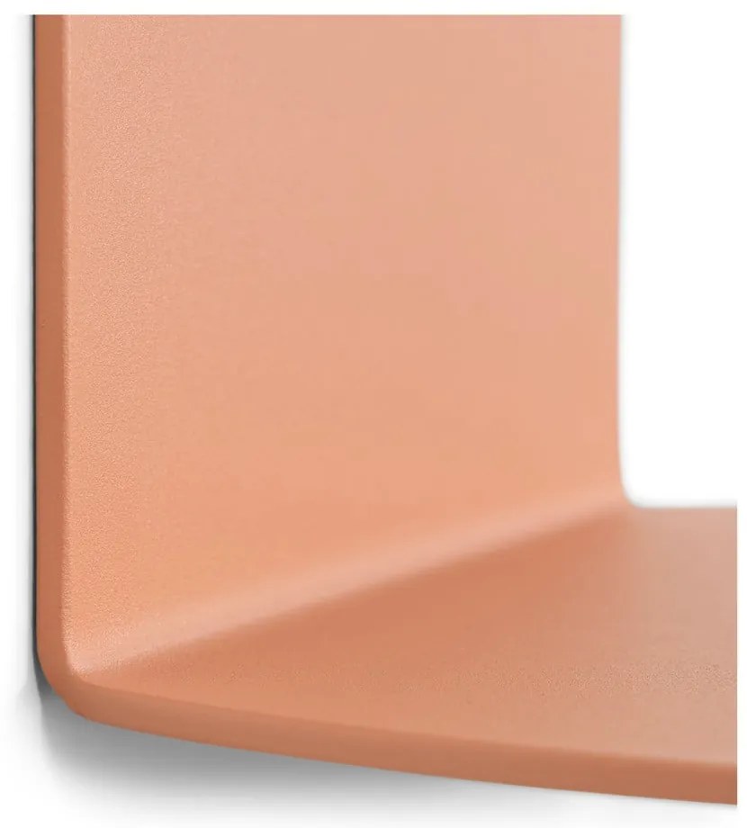 Kovová polica v lososovej farbe 30 cm Flex – Spinder Design