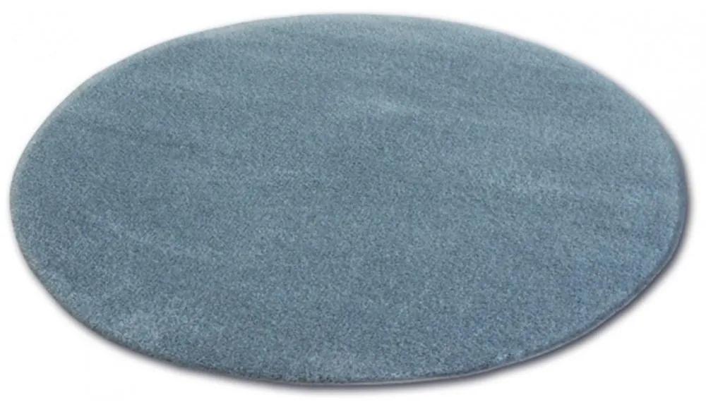 *Luxusný kusový koberec Shaggy Azra šedomodrý kruh 100cm