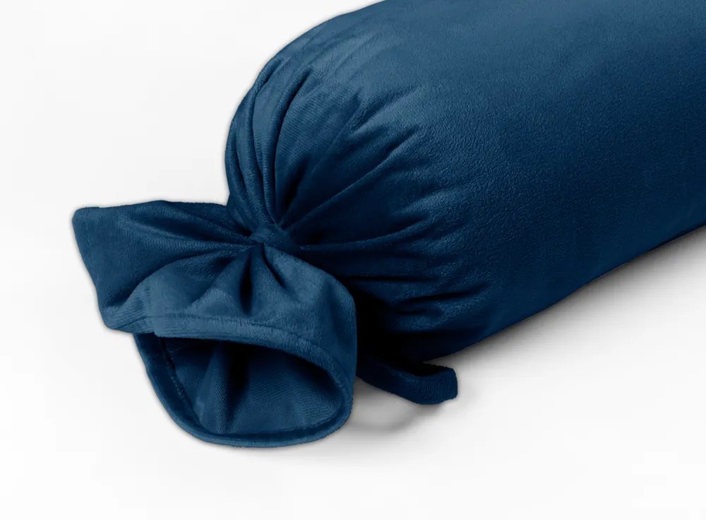 Biante Zamatový vankúš valec bonbon Velvet Prémium SVP-001 Petrolejovo modrý 15x40 cm