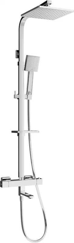 Mexen CQ45 vaňovo-sprchová súprava s dažďovými tryskami a termostatickou batériou, chrómová - 779104595-00