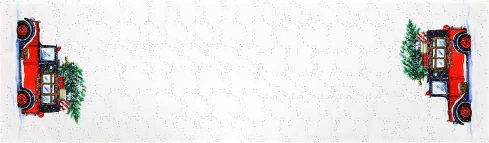 Behúň na stôl Vianočné auto, 150x40 cm