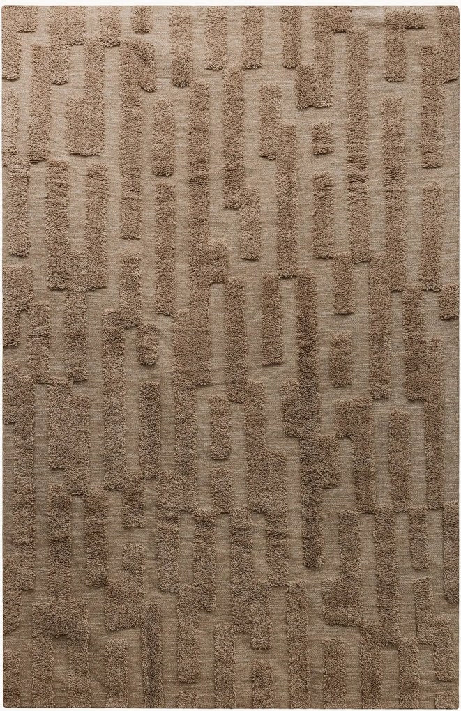 Ručne tuftovaný vlnený koberec's reliéfnou štruktúrou Bielke