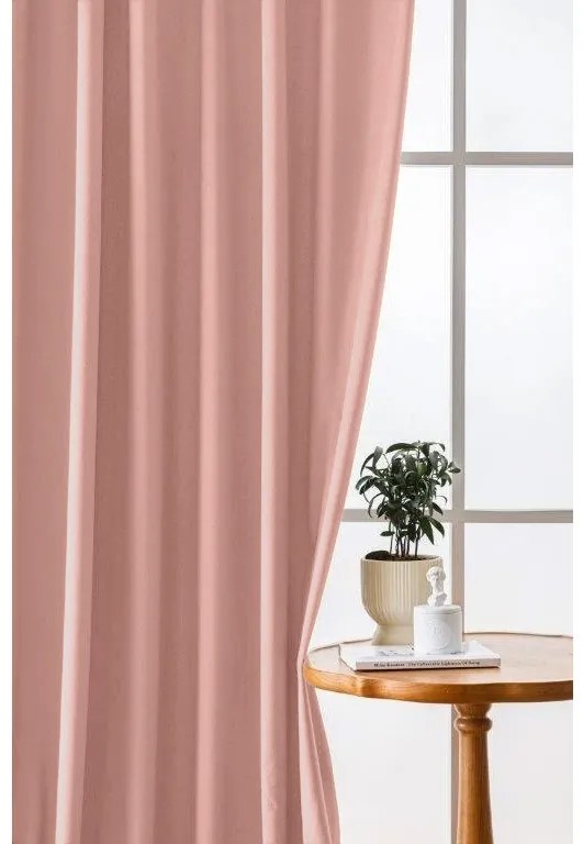 Zatemňovací záves VELVET 140x250 cm, ružový Zavesenie: Riasiaca páska