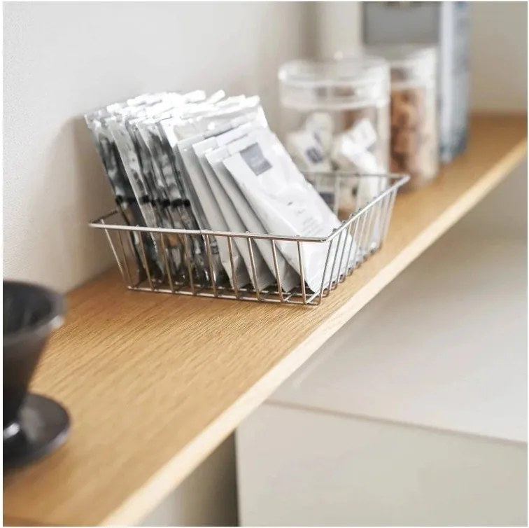 Biela/v prírodnej farbe drevená prídavná polička 28,5x8,5 cm Tower – YAMAZAKI