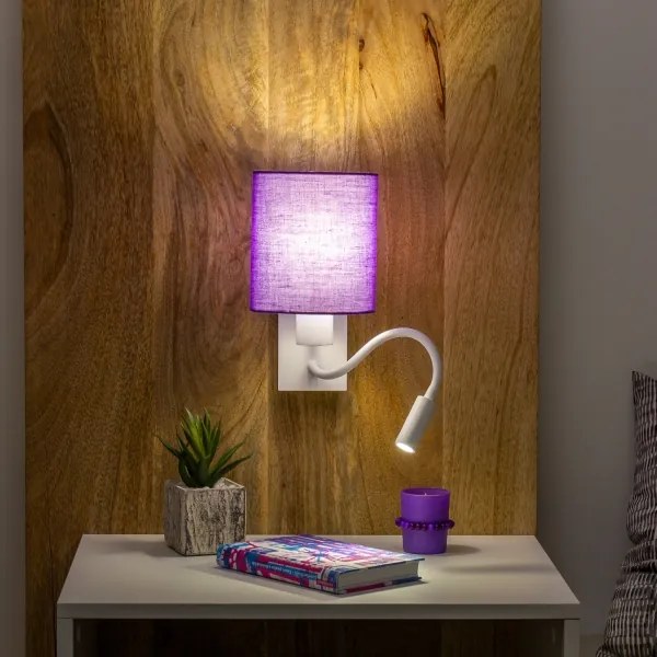Brilagi - LED Nástenná lampa NUBILA 1xE27/25W/230V + LED/3W biela/fialová