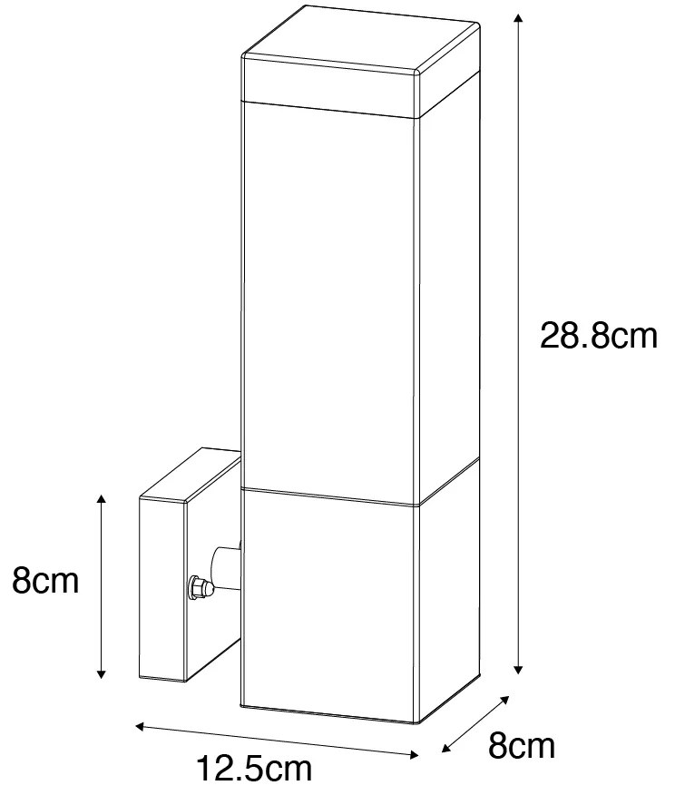 Moderná vonkajšia nástenná lampa tmavosivá s opálom - Malios