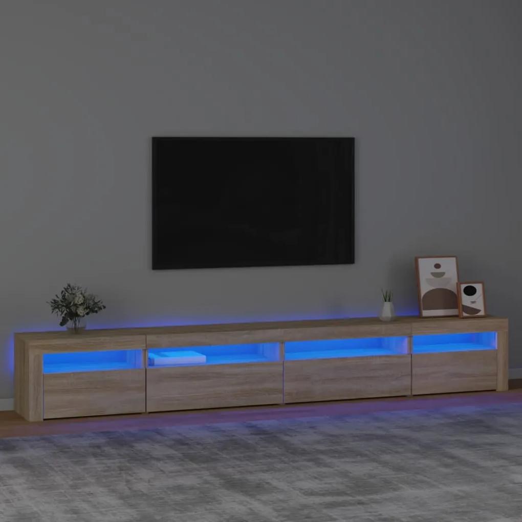 TV skrinka s LED svetlami dub sonoma 270 x 35 x 40 cm