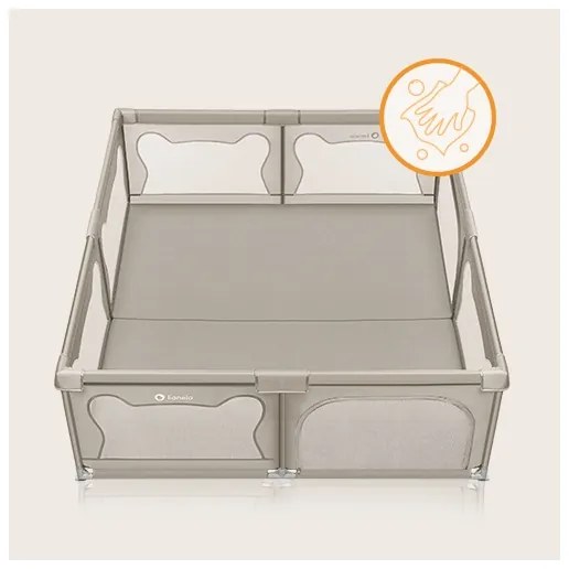 Lionelo - Hracia ohrádka WILLOW XL béžová