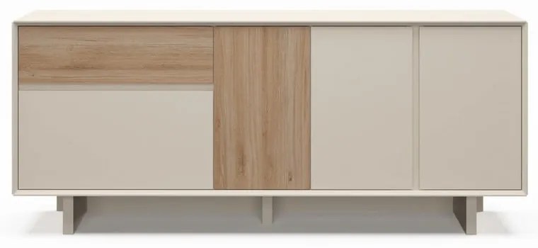 Komoda v béžovej a prírodnej farbe v dekore duba 180x76x45 cm Carpi – Marckeric