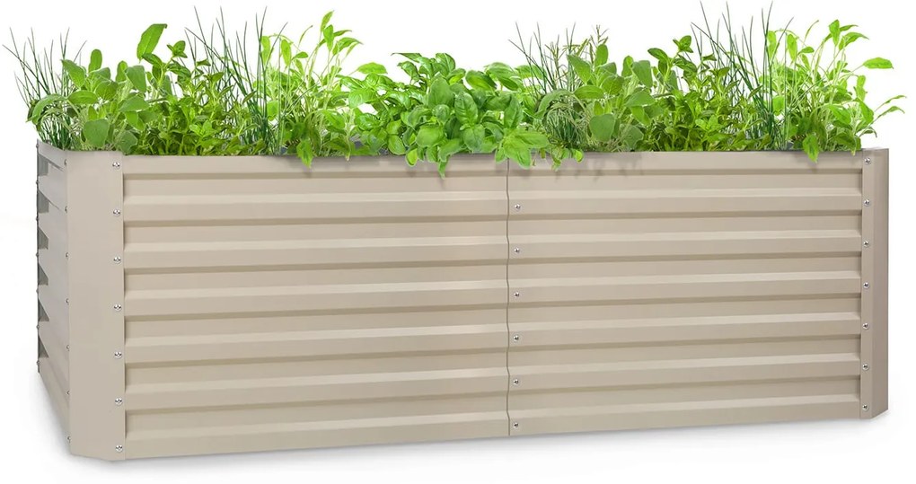 Blumfeldt High Grow Straight, vyvýšený záhon, 200 x 60 x 100 cm, 1200 l, oceľ
