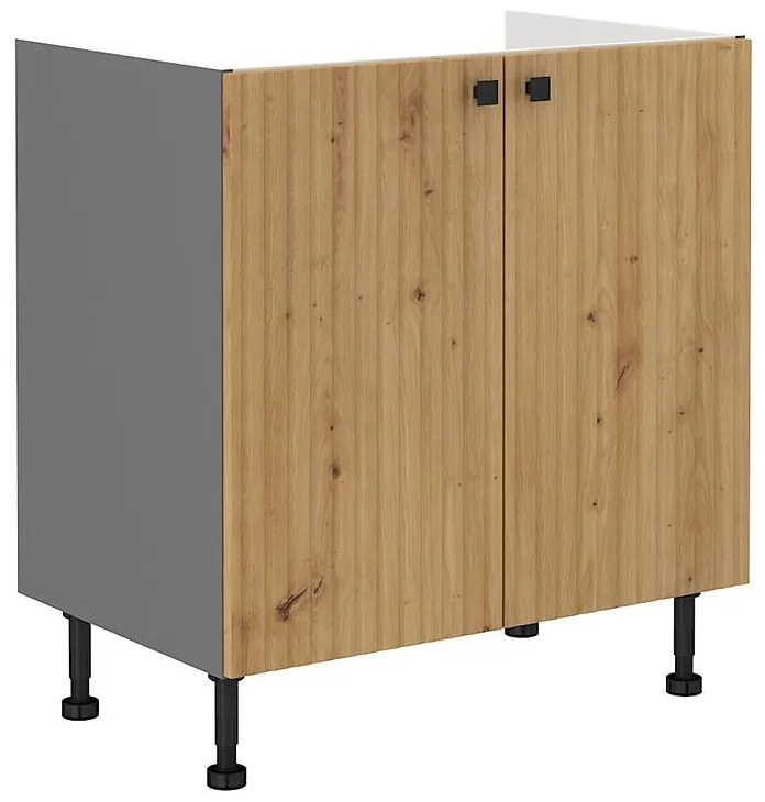 Kuchynská skrinka AVA dub artisan/antracitová 80zl 2f bb