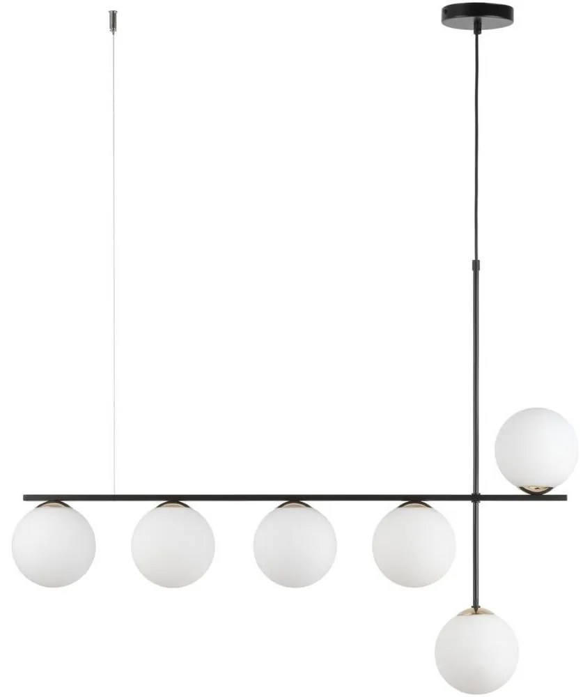 Luster na lanku SILIA 6xG9/12W/230V čierna