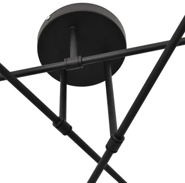 LED Prisadený luster CAMBRIDGE 6xE27/8W/230V čierna