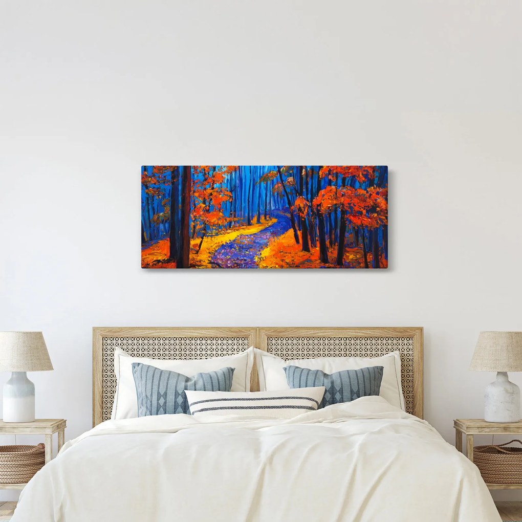 Obraz jesenného lesa (120x50 cm)