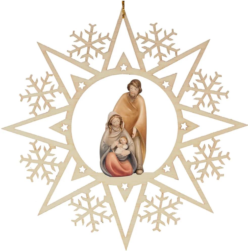 Krištáľová hviezda so Svätou rodinou