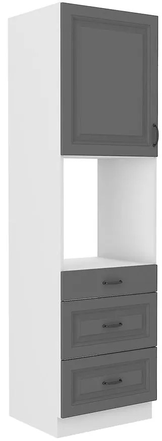 Kuchynská skrinka Stilo dustgrey/biely 60dps/210 3s 1f