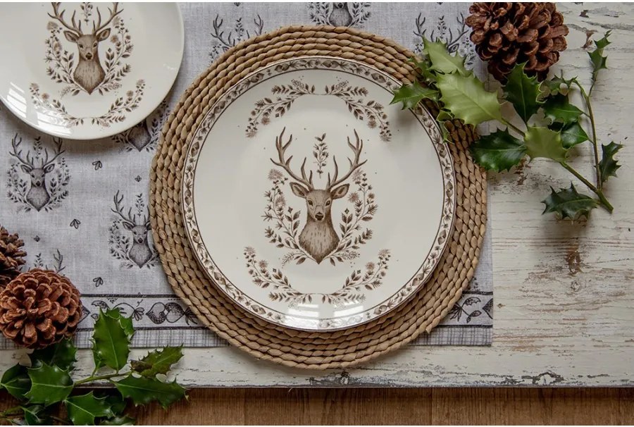 Porcelánový jedálenský tanier s jeleňom Gentle Wilderness - Ø 26*2 cm