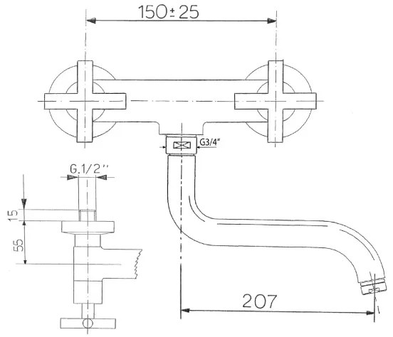 Sapho - Drezová batéria AXIA lesklý chróm