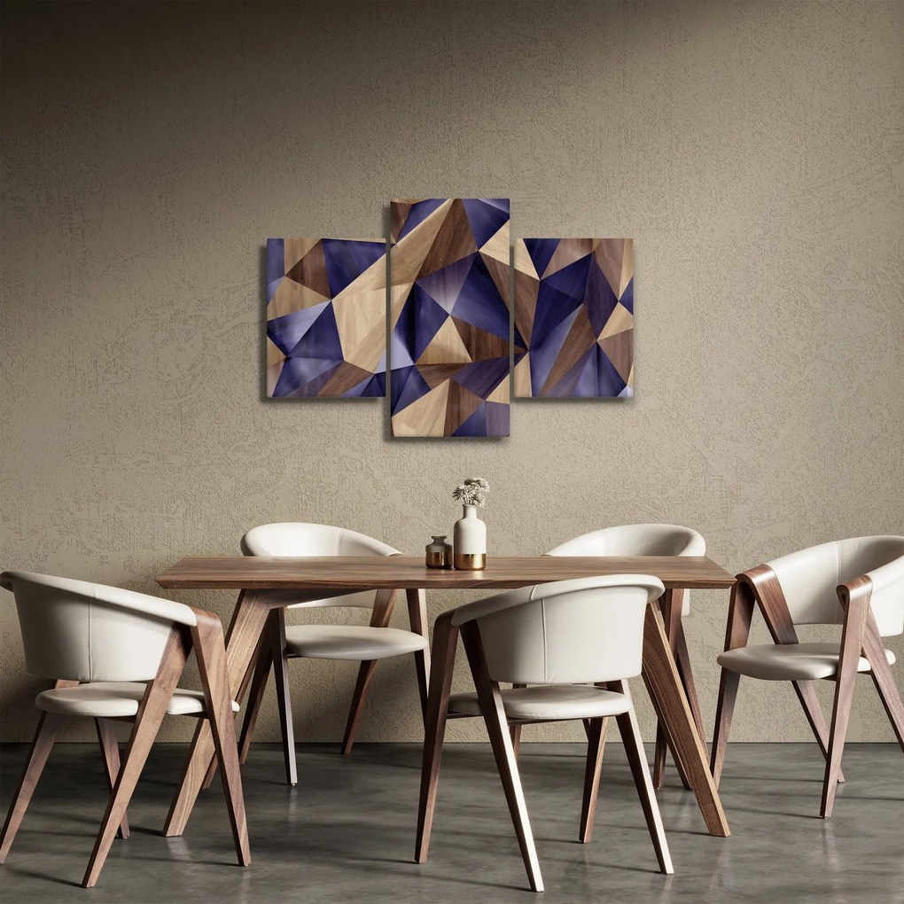 Obraz - 3D drevené trojuholníky (90x60 cm)