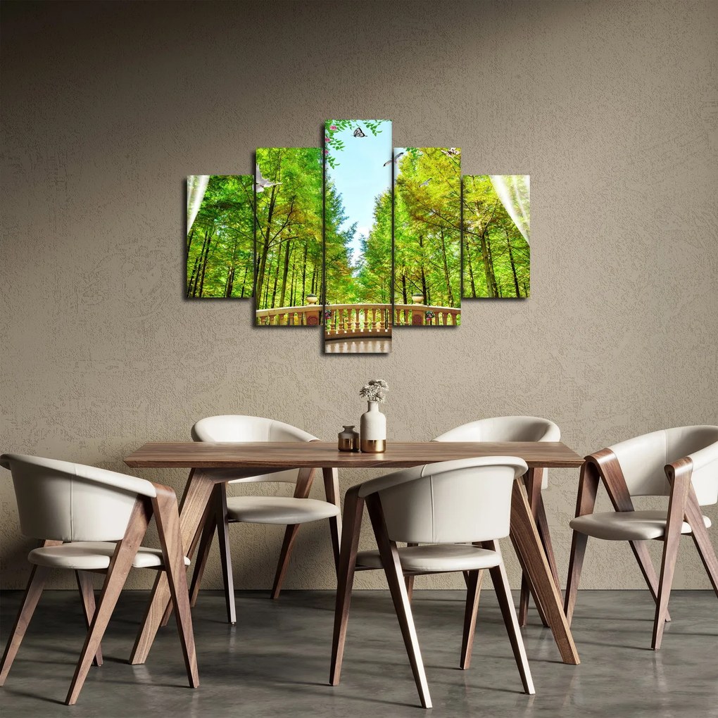 Obraz - Výhľad na les (150x105 cm)