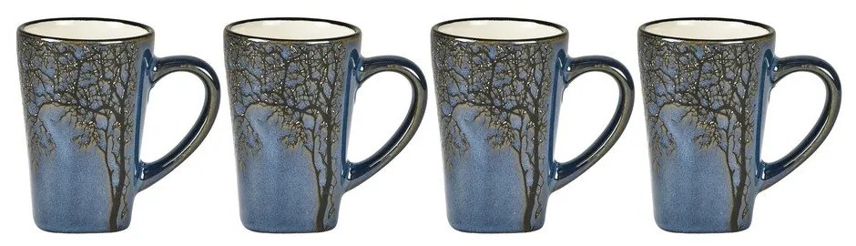 Modré hrnčeky na espresso z kameniny v súprave 4 ks 100 ml Hela – Villa Collection