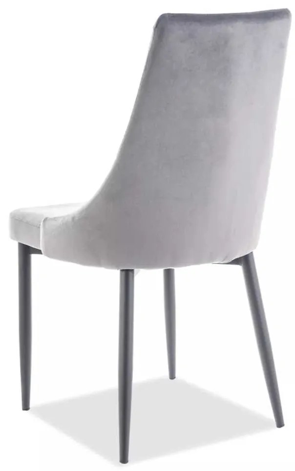 Jedálenská stolička Trix B Velvet, sivá