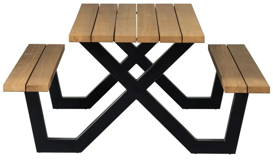 Záhradný jedálenský stôl s lavicami WOOOD Tablo, 206 x 145 cm
