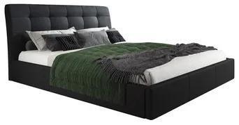 Čalúnená posteľ ADLO rozmer 80x200 cm Čierna eko-koža