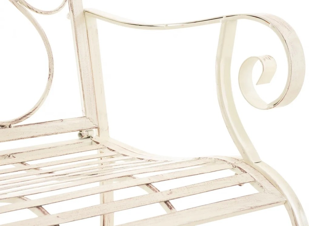 Kovová stolička Punjab s područkami (SET 2 ks) - Krémová antik