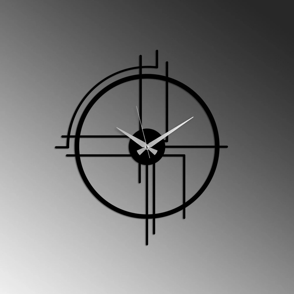 Nástěnné kovové hodiny Minimal černé