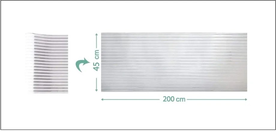 Matná nálepka na sklo s ochranným filmom Ambiance Lines, dĺžka 2 m