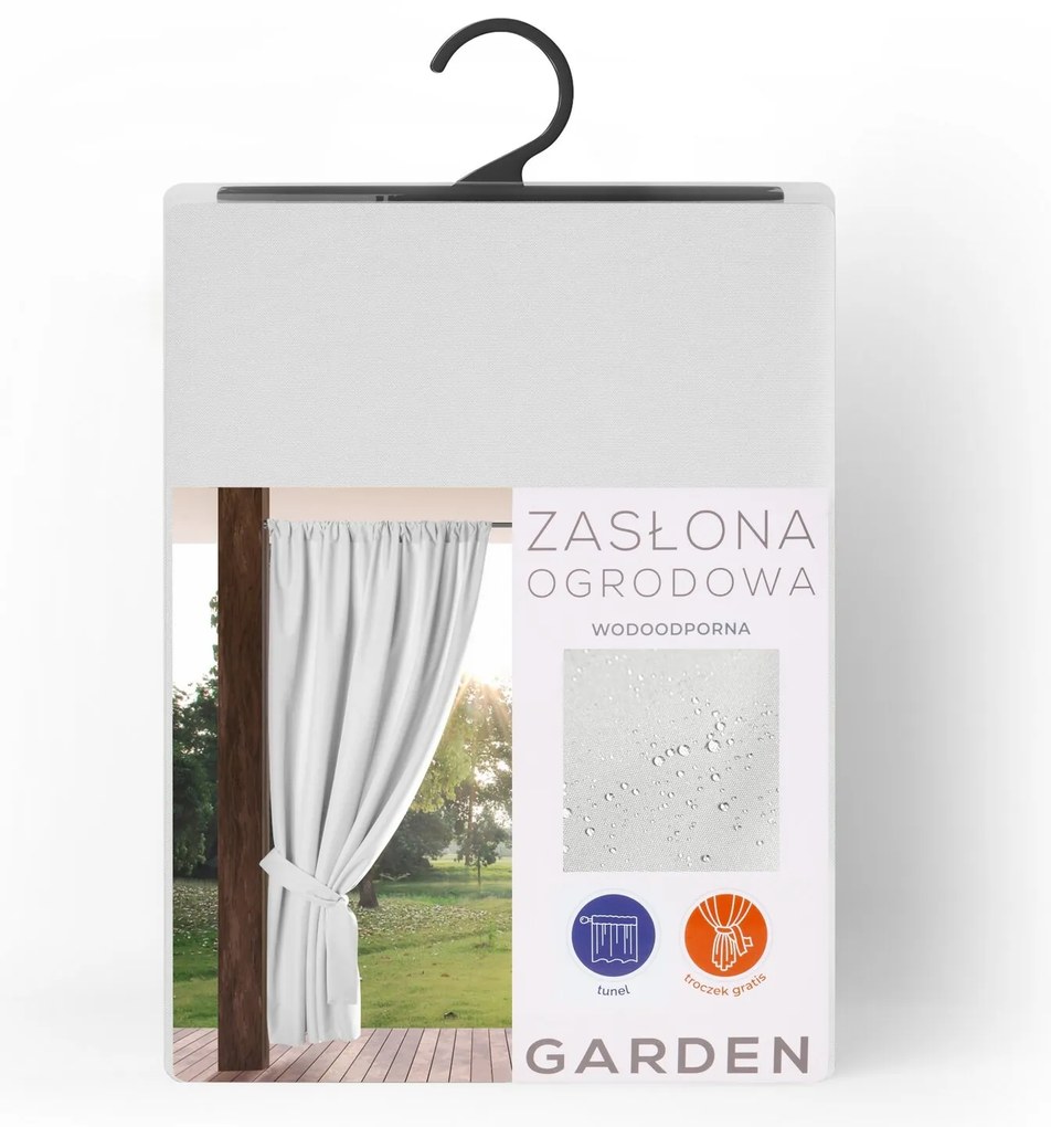 ZÁHRADNÝ VODEODOLNÝ ZÁVES NA PÁSKE GARDEN 155X200 CM BIELA