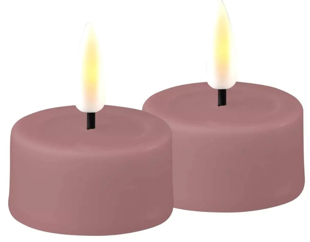 DeluxeHomeart Čajová LED sviečka Light Purple – set 2 ks