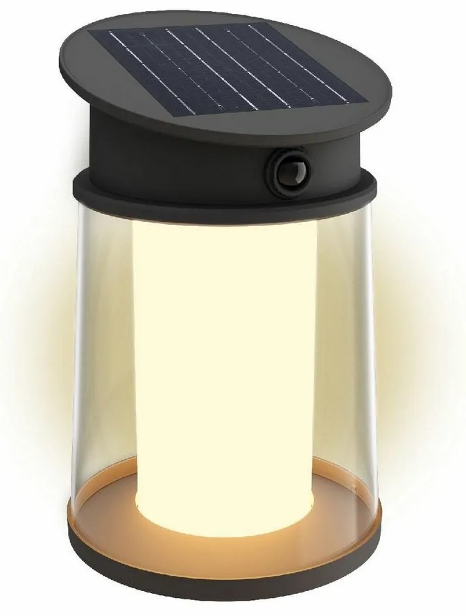 Philips Juda UltraEfficient solárne LED svietidlos senzorom čierne, 3,2 W, 500 lm, 2700 K