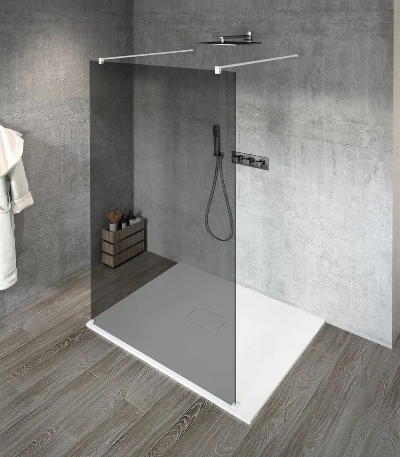 Gelco Gelco, VARIO BLACK jednodielna sprchová zástena na inštaláciu k stene, sklo nordic, 800 mm, GX1580-06