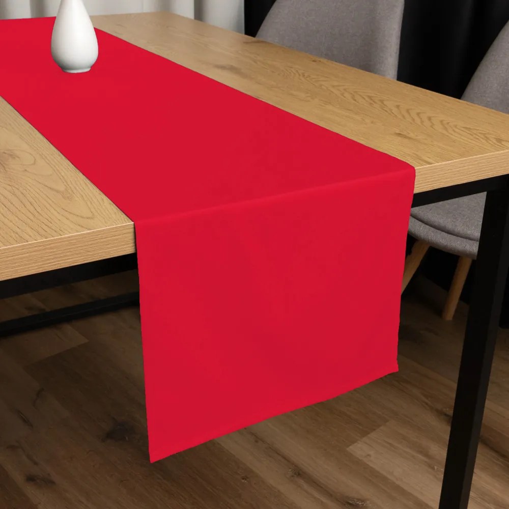 Biante Bavlnený saténový behúň na stôl ST-010 Sýto červený 20x140 cm