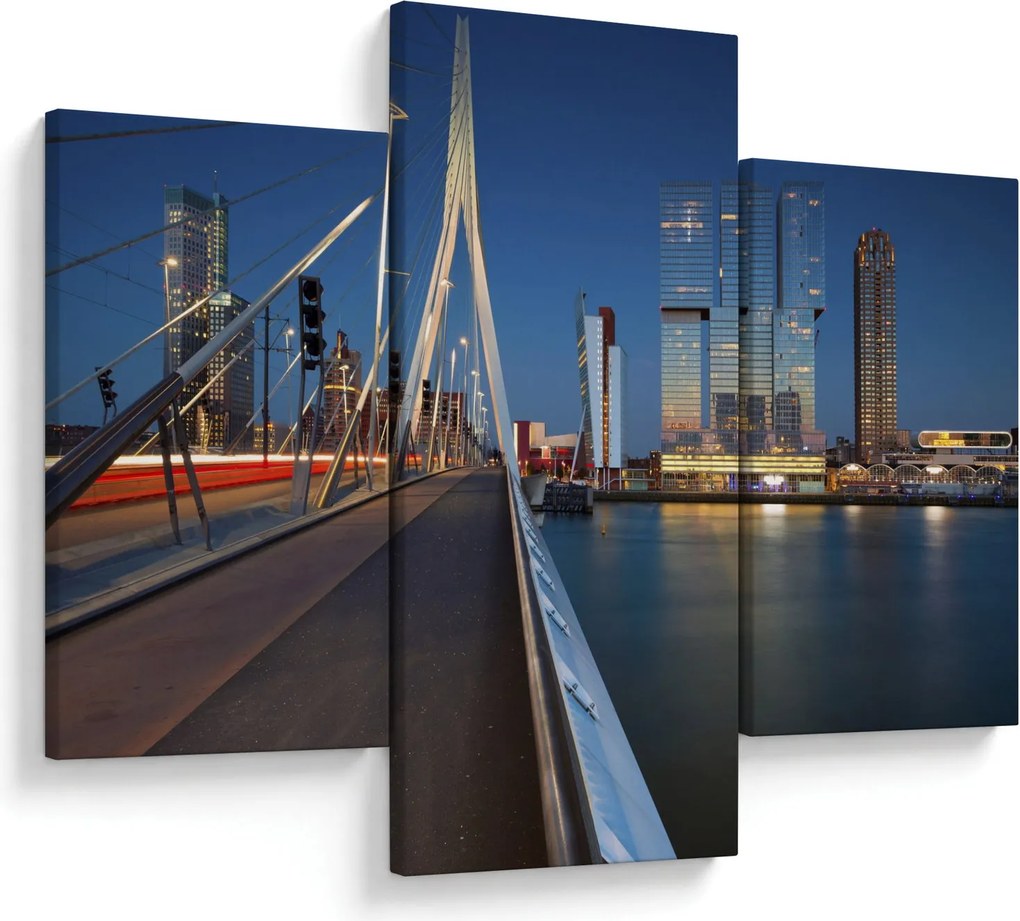 Obraz - Súmrak v Rotterdame, Holandsko (90x60 cm)