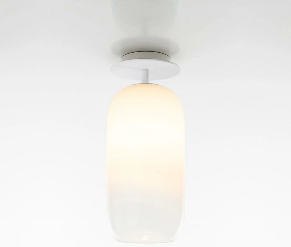 Artemide Gople stropné svietidlo biela, fúkané sklo, E27, 500mm 1413220A