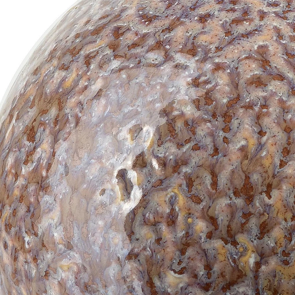 Keramická dekoračná guľa Saggio Lemon 12 cm hnedá